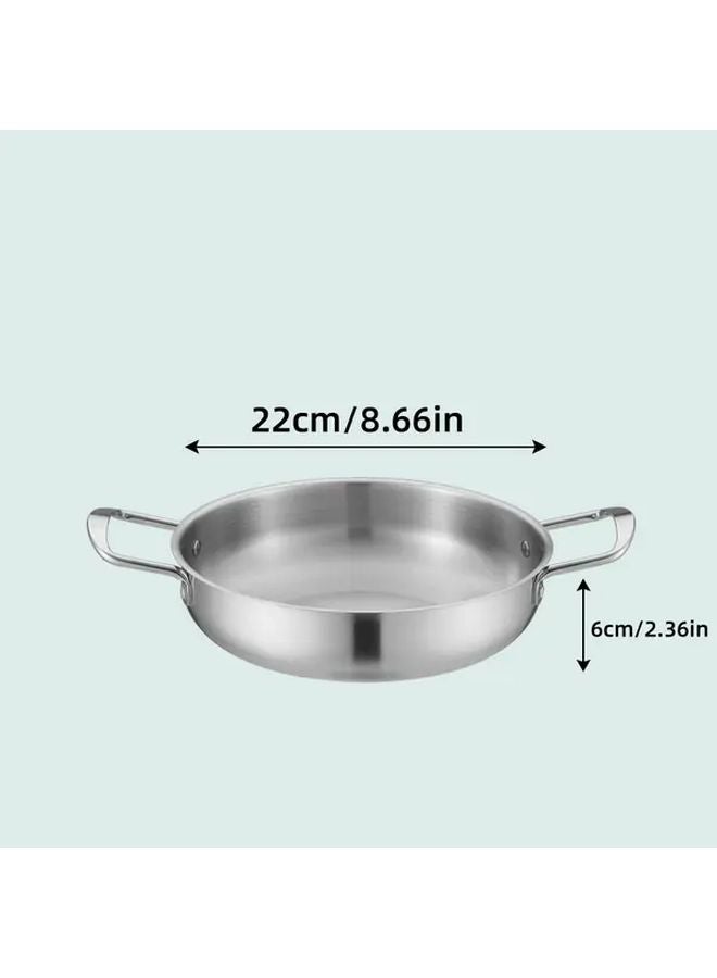8 66 Inch Silver Stainless Steel Grill Pan Non Stick Frying Pan Dishwasher Safe - Image 3